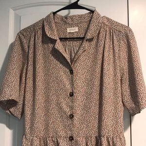 Roolee midi button up dress NWOT